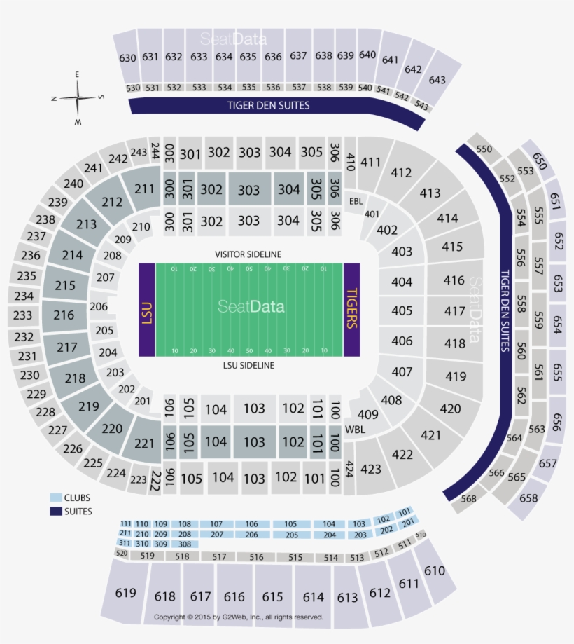 Click Section To See The View - Lsu Tigers Football, transparent png download