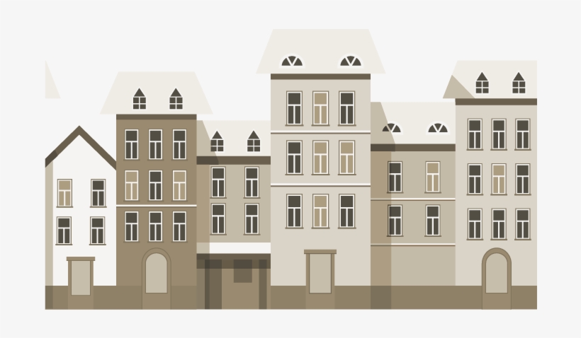 Cropped-houses - Euclidean Vector, transparent png download