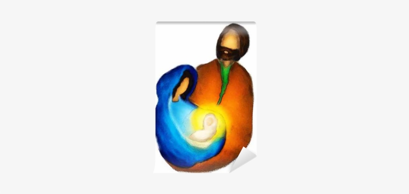 Christmas Religious Nativity Scene, Holy Family Abstract - Christ Child, transparent png download