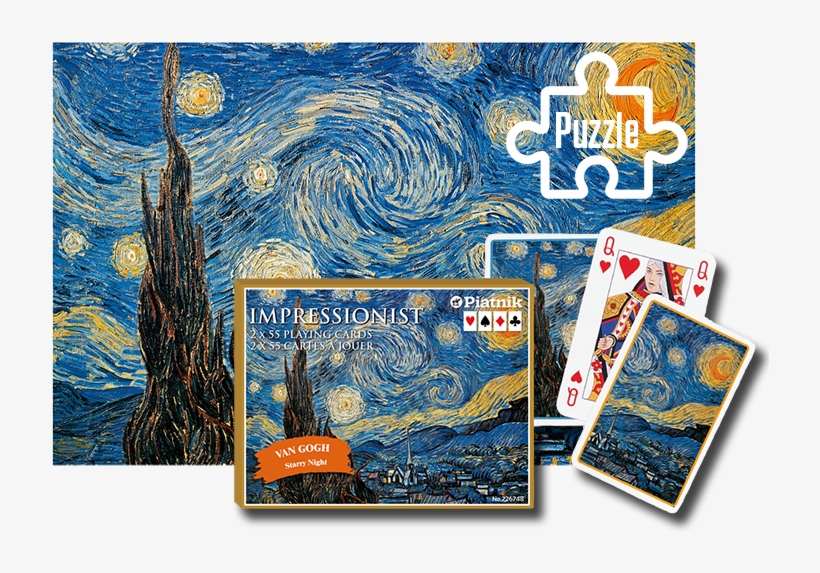 Starry Night Puzzle And Card Bundle - Examples Of Informal Balance In Art, transparent png download