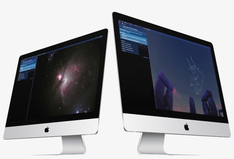 Apple Imacs Running Starry Night Elementary School - Desktop Png, transparent png download