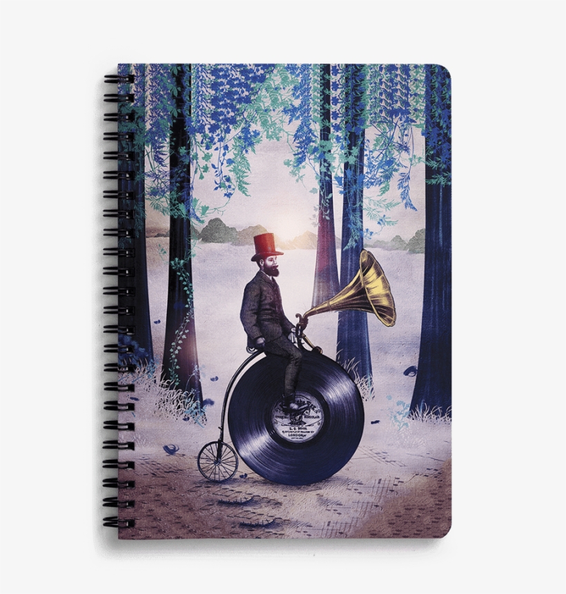 Dailyobjects Music Man In The Forest A5 Notebook Plain - Music Man In The Woods By Eric Fan & Viviana Gonza..., transparent png download