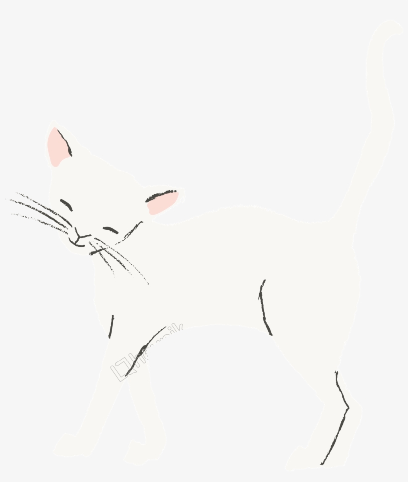 Clip Art Royalty Free Cats Vector Hand Drawn Walking - Cat, transparent png download