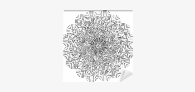 Decorative Mandala With Optical Illusion Lines - Circle, transparent png download