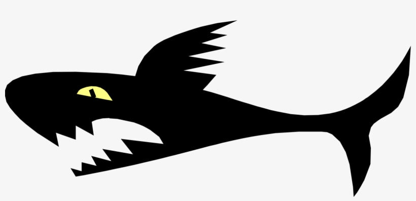 Vector Illustration Of Marine Predator Shark With Sharp - Child, transparent png download