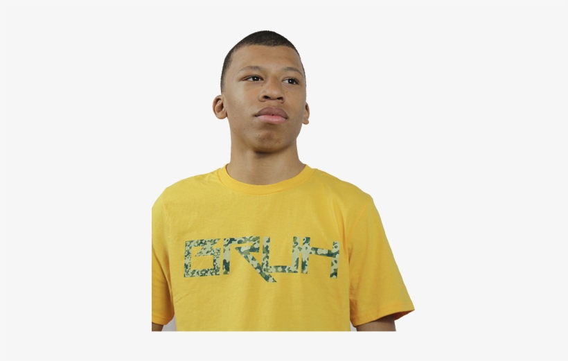 Gold "bruh' Adult Crew Neck - Active Shirt, transparent png download