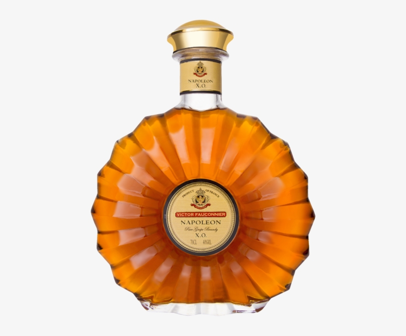 Brandy Xo Napoleon Victor Fauconnier - Glass Bottle, transparent png download