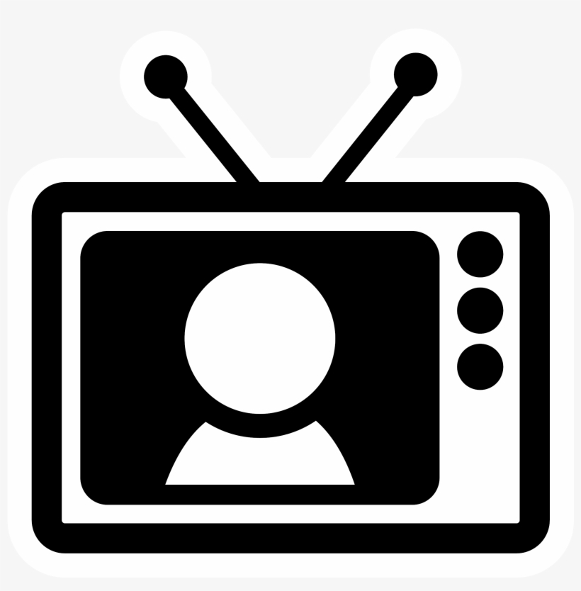 Big Image - Black And White Tv Clipart Png, transparent png download