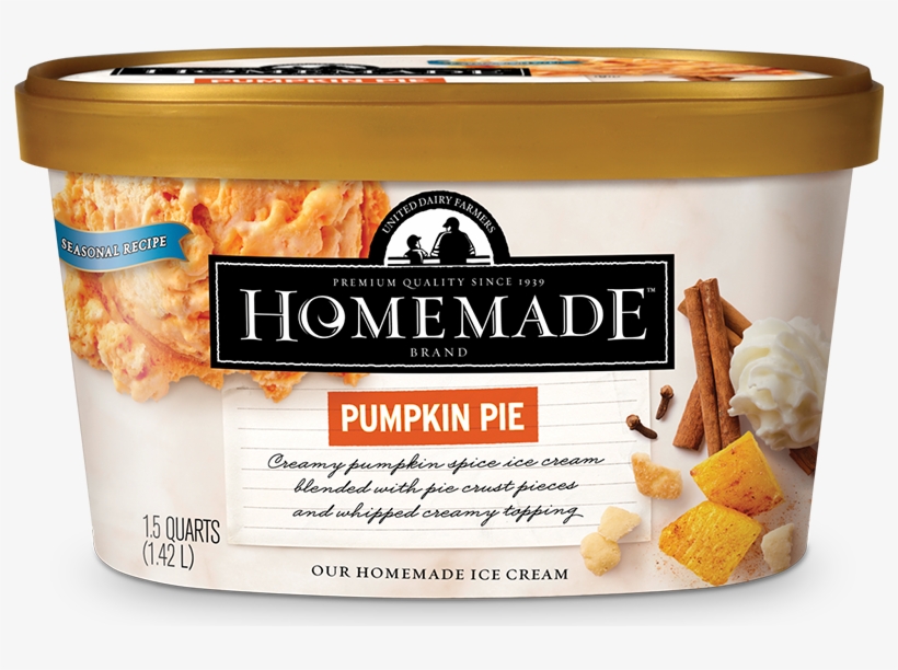 Homemade Brand Pumpkin Pie Ice Cream 48oz - Homemade Brand Ice Cream Chocolate Chip Cookie Dough, transparent png download