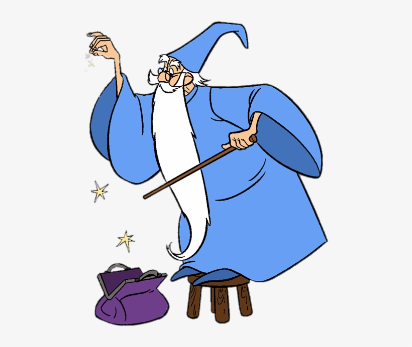 Download Merlin Adding Some Magic To His Bag - Clip Art | Transparent ...