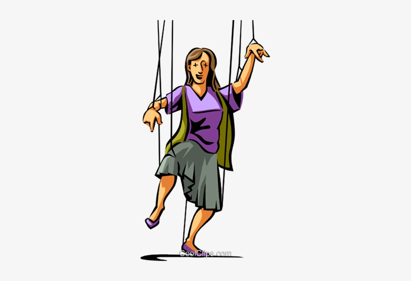 Business Woman Puppet Royalty Free Vector Clip Art - Illustration, transparent png download