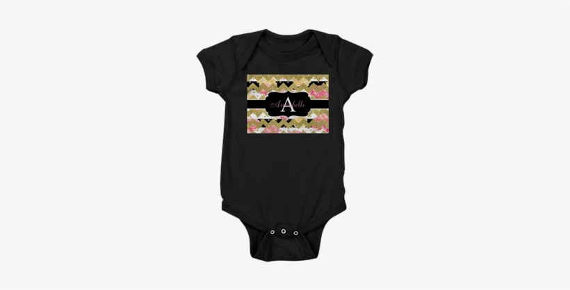 Chic Gold Chevron Monogram Body Suit Customizable - Entlebucher Mountain Dog Tshirt, I Love Body Suit, transparent png download