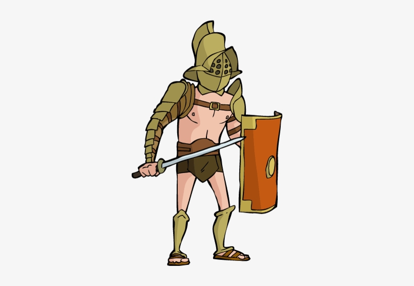 Ancient Rome Gladiators - Roman Gladiator, transparent png download
