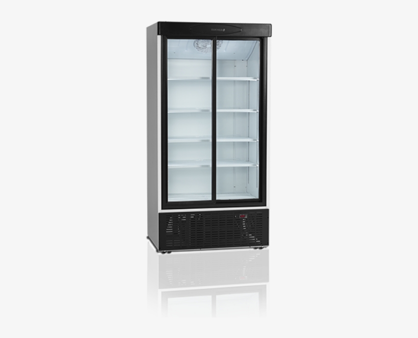 Tefcold Fs1002s Glass Door Fridge - Tefcold Fs1002s Double Sliding Door Fridge, transparent png download