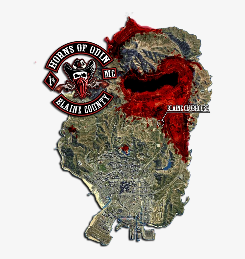 The Horns Of Odin Mc Claims All Of Blaine County As - Illustration, transparent png download