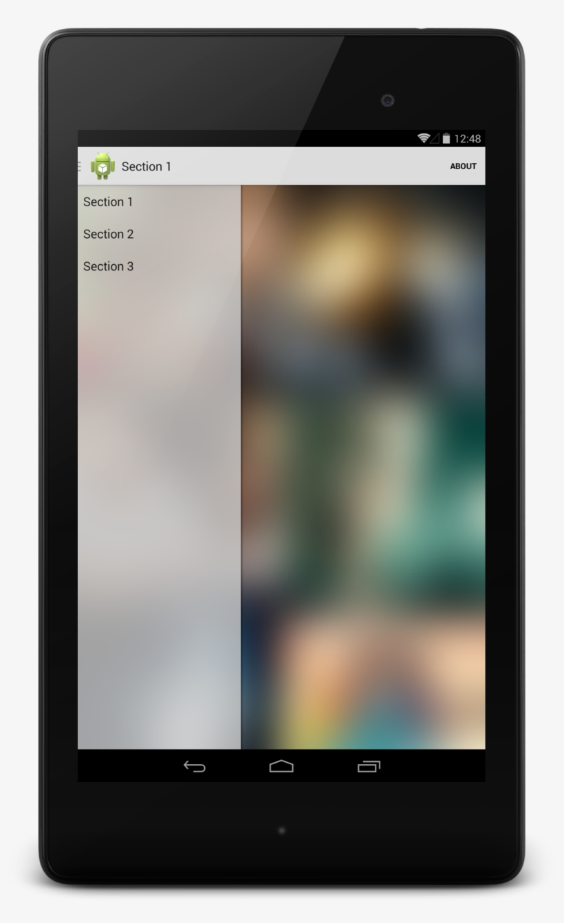 Blur Navigation Drawer Library[deprecated] - Android Blur Background Layout, transparent png download