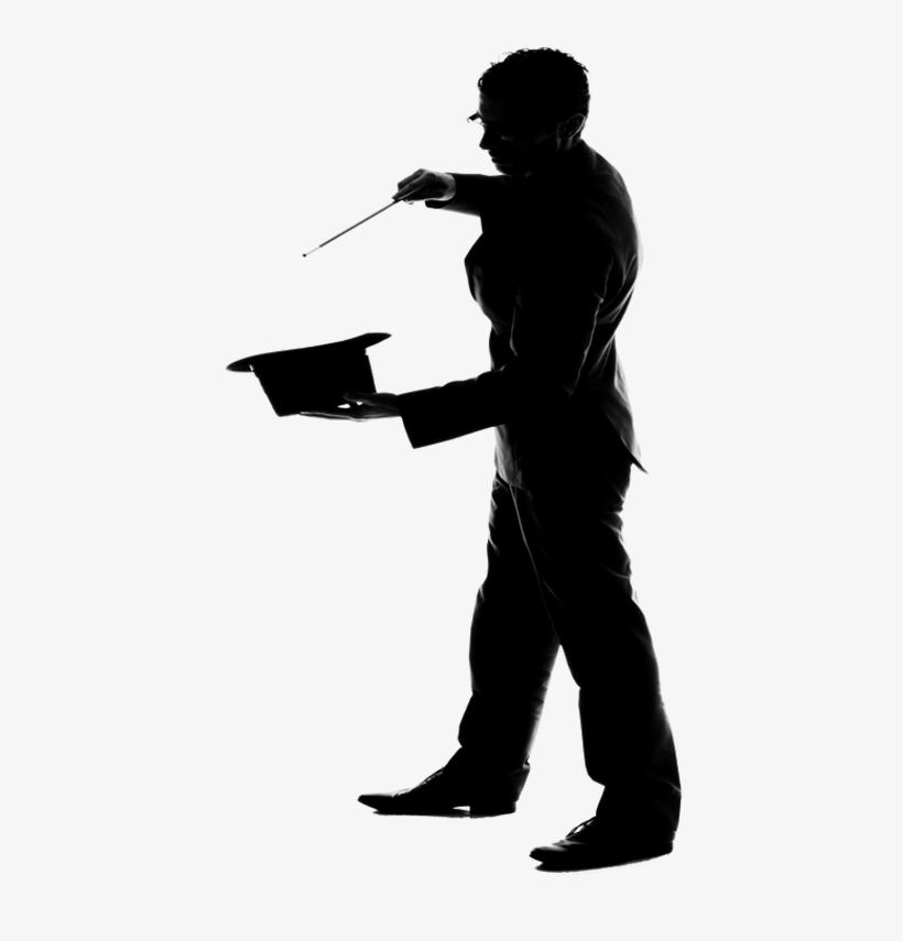 Wizard Silhouette Png - Magician Silhouette Png, transparent png download