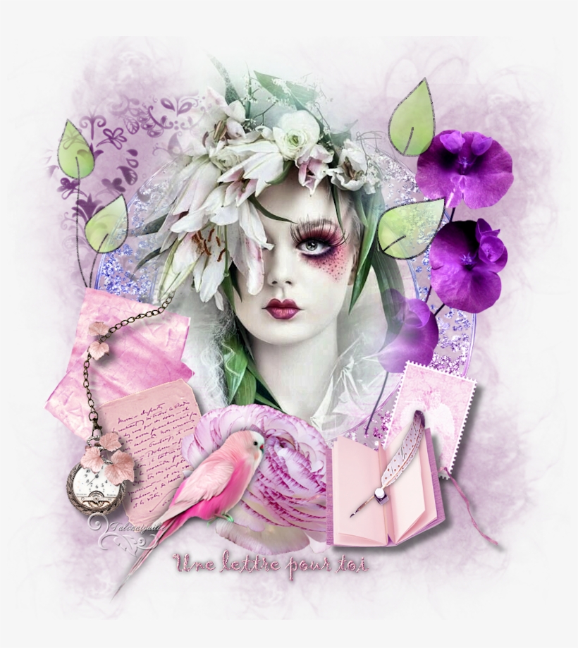 Une Lettre Pour Toi *** - Paeonienblütige Ranunkel 'picotee Pink' (art.nr. 597291), transparent png download