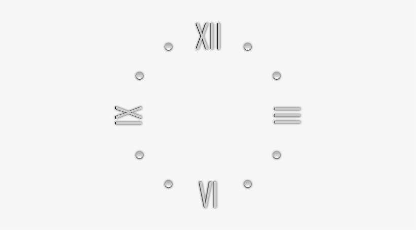 Complete Calendar Roman Numerals Steel Indices Thumbnail - Gold, transparent png download
