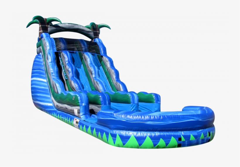 22' Blue Dream Double Water Slide - Charleston Jump Castles, transparent png download