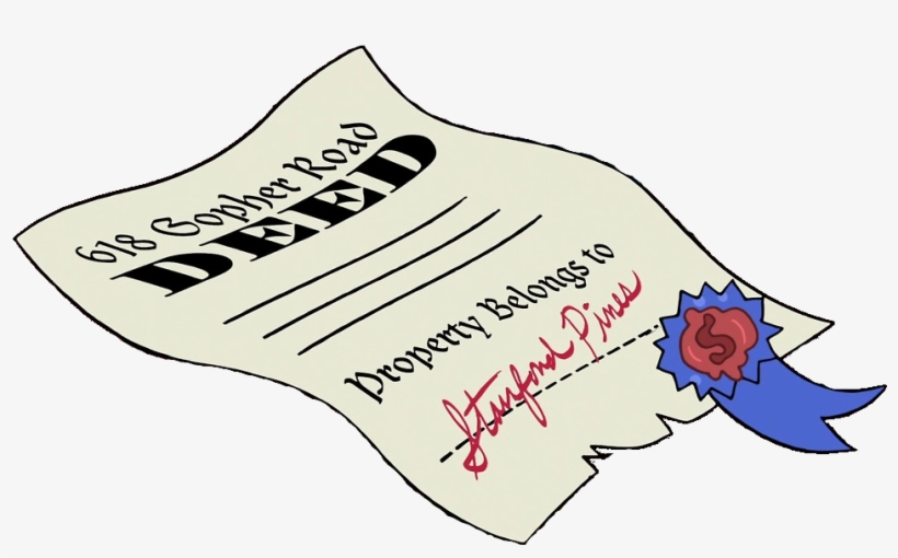 S1e20 Mystery Shack Deed Transparent - Gravity Falls Escritura, transparent png download