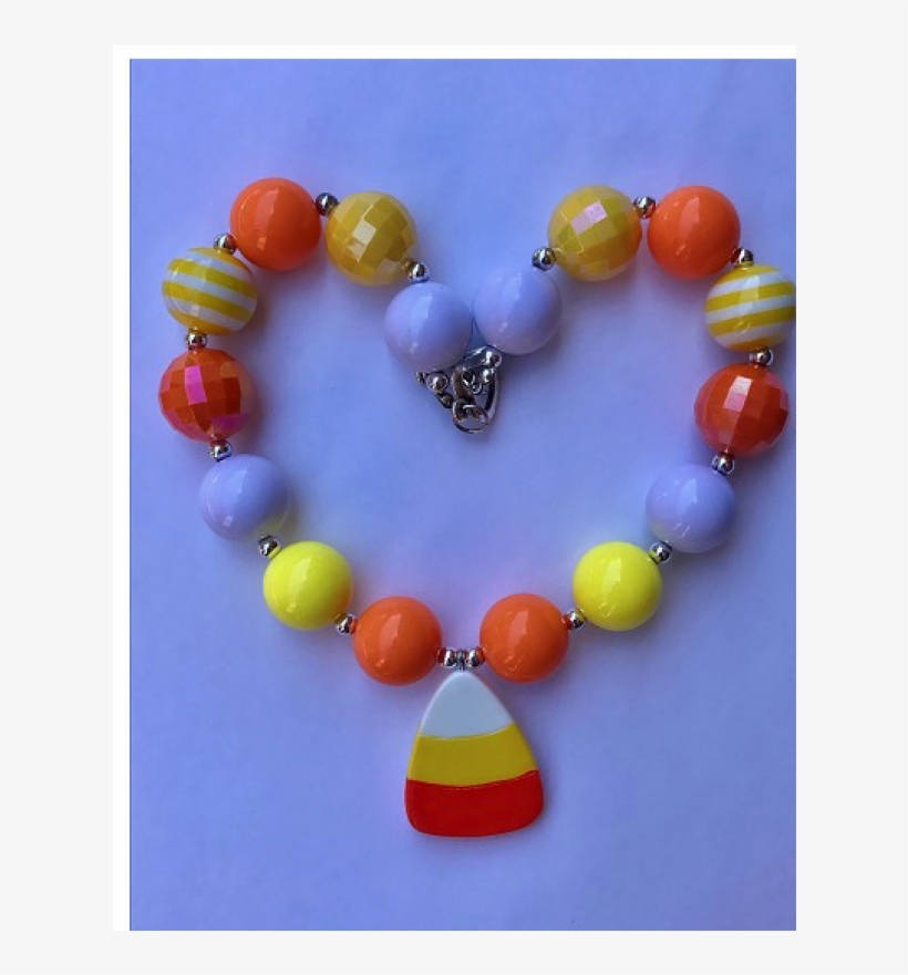 New Chunky Necklace-candy Corn - Bead, transparent png download