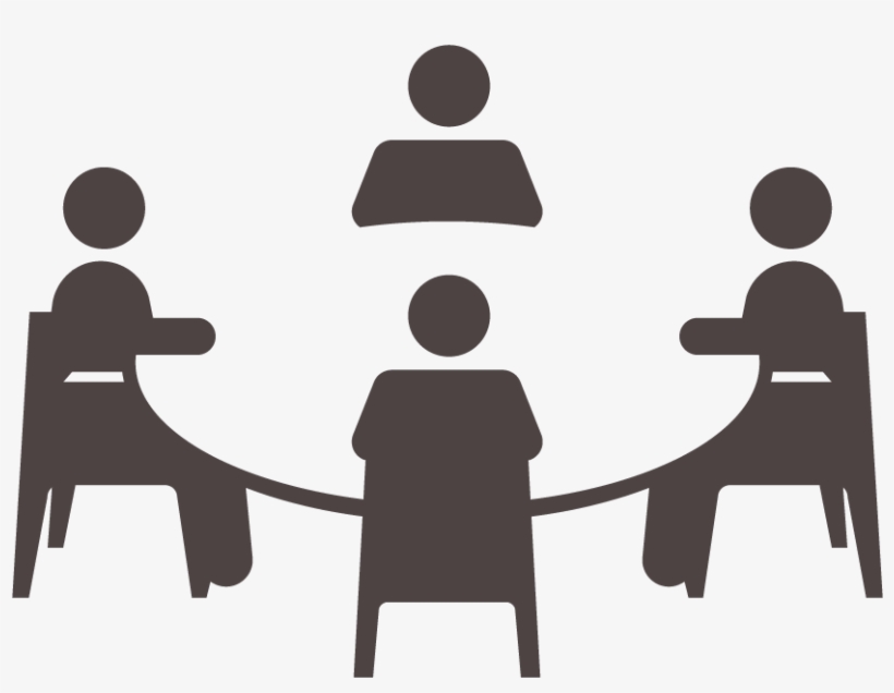 Collection Of Black And White High - Group Discussion Png, transparent png download
