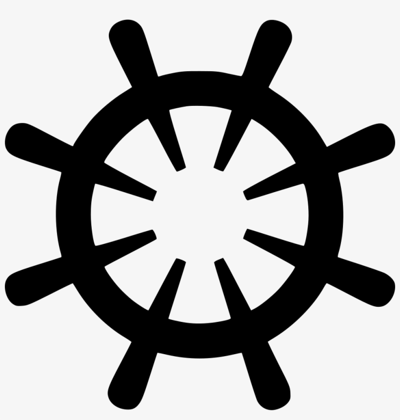 Png File - Ship Steering Wheel Silhouette, transparent png download