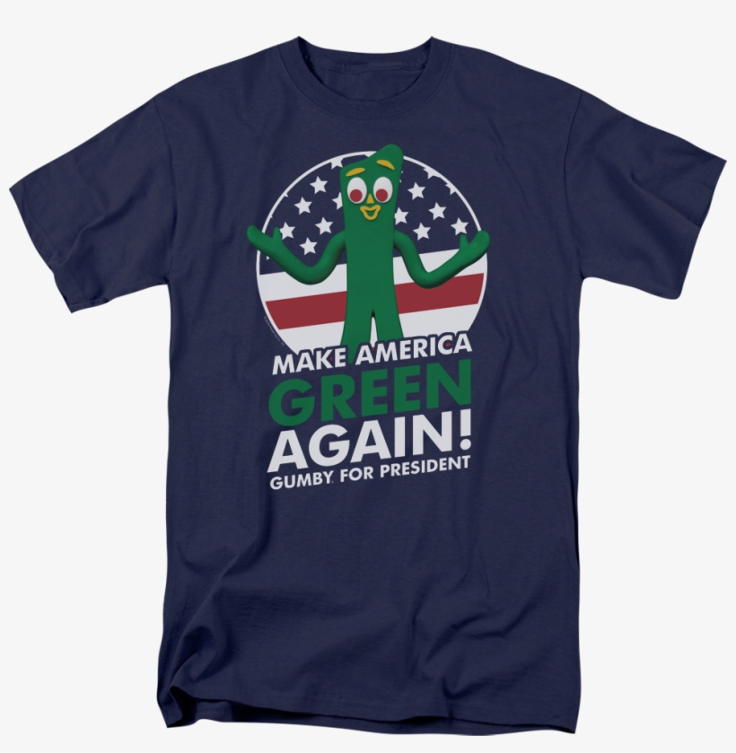 Make American Green Again Gumby T-shirt - Gumby For President Mens Heather Shirt Gmb148-ha-5, transparent png download