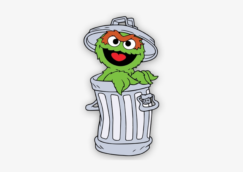 Oscar - Barrio Sesamo Cubo Basura, transparent png download