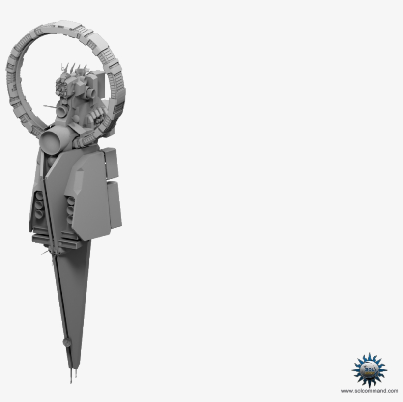 Mothership Scifi Vertical Capital Ship Gravity Rotating - Concept Art, transparent png download