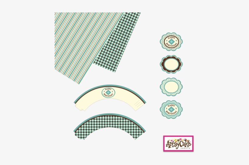 Chocolate & Checkers / Cupcake Decorations - Circle, transparent png download