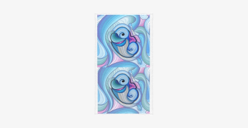 Astract Dolphin Fantasy Custom Towel - Abstract Pattern Shower Curtain, transparent png download