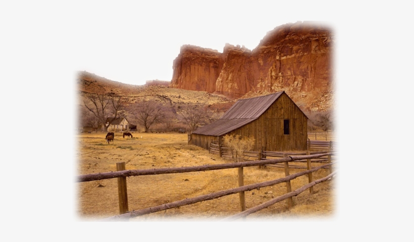 Western-40 - Capitol Reef National Park, Fruita Barn, transparent png download
