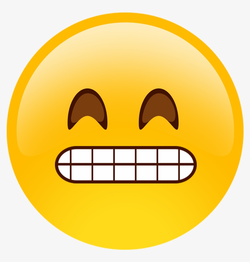 Grin Cutouts Oversized Build - Emoji Super Happy, transparent png download