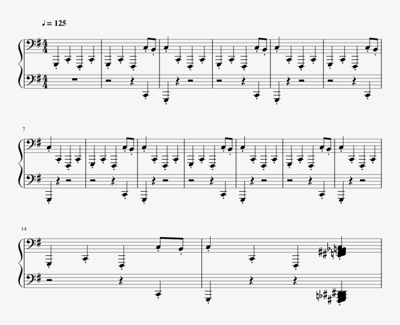 Lg-9554818 Sheet Music 1 Of 1 Pages - Sheet Music, transparent png download