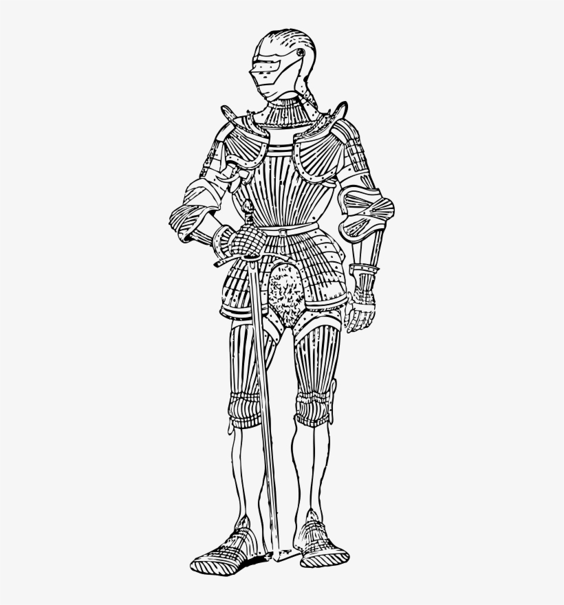Front Armor - Suit Of Armor Drawing, transparent png download