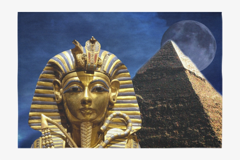 King Tut Pyramid Cotton Linen Wall Tapestry 60"x 40" - King Tut And Pyramid 5'x7'area Rug, transparent png download