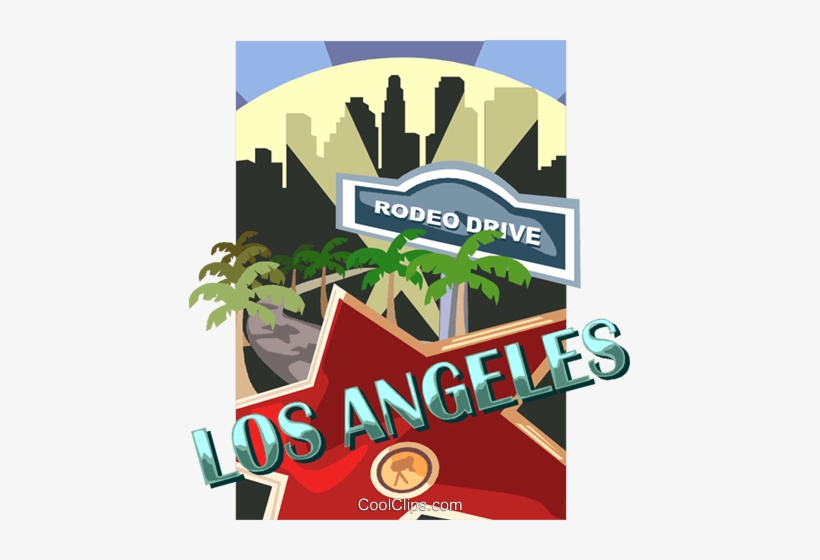 Los Angeles And Rodeo Drive Royalty Free Vector Clip - 3drose Hollywood, Mouse Pad, 8 By 8 Inches, transparent png download