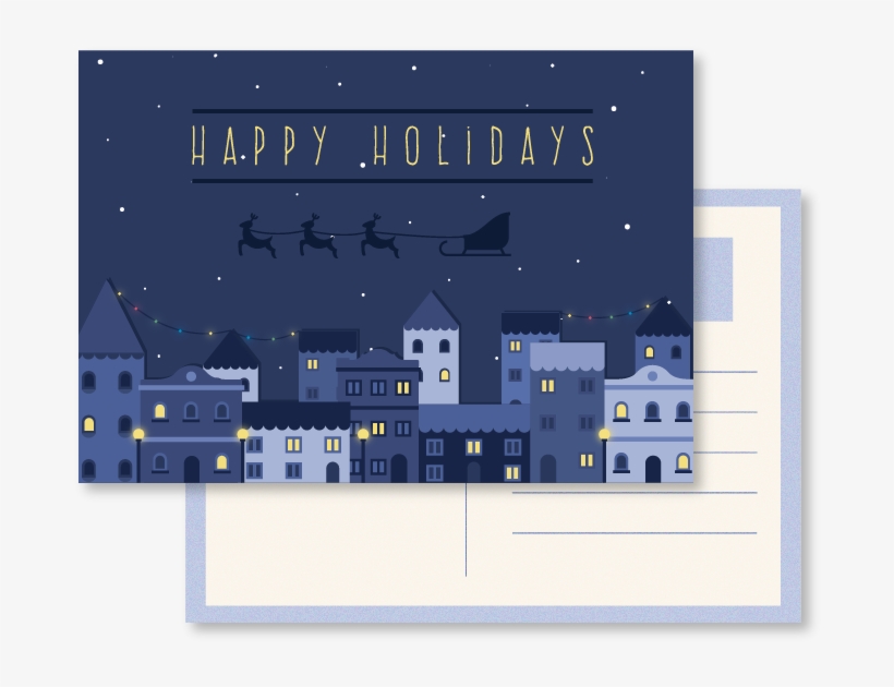 Download Postcard Printing Singapore Blue Transparent PNG Download