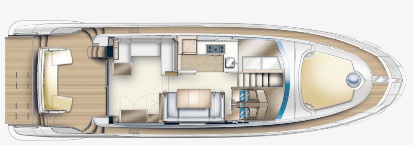 34 20150824144428 Azimut Flybridge 54 Main-deck - Azimut 54 Layout, transparent png download