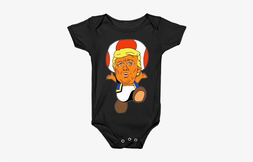 Donald Trump Toad Mushroom Baby Onesy - Trump Penis Toad Meme, transparent png download