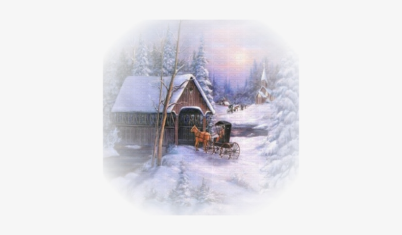 Winter Landscape Paysage Hiver - Snow, transparent png download