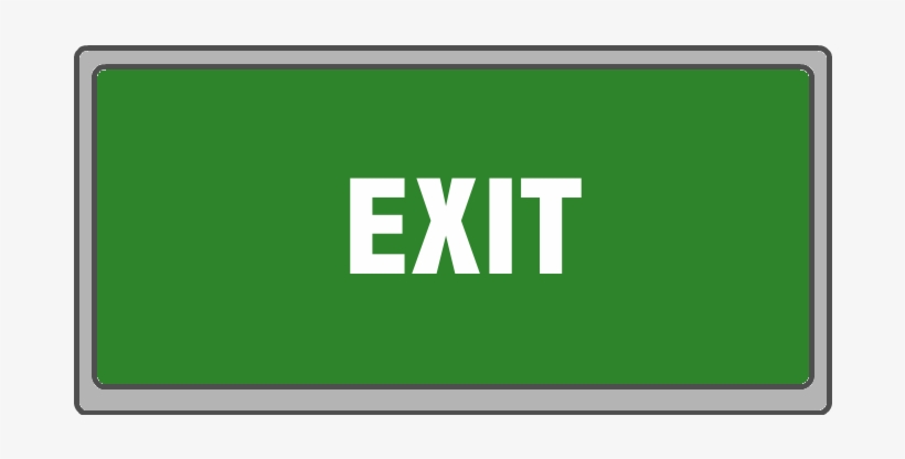 Exit Sign Idle - Graphic Frame, transparent png download