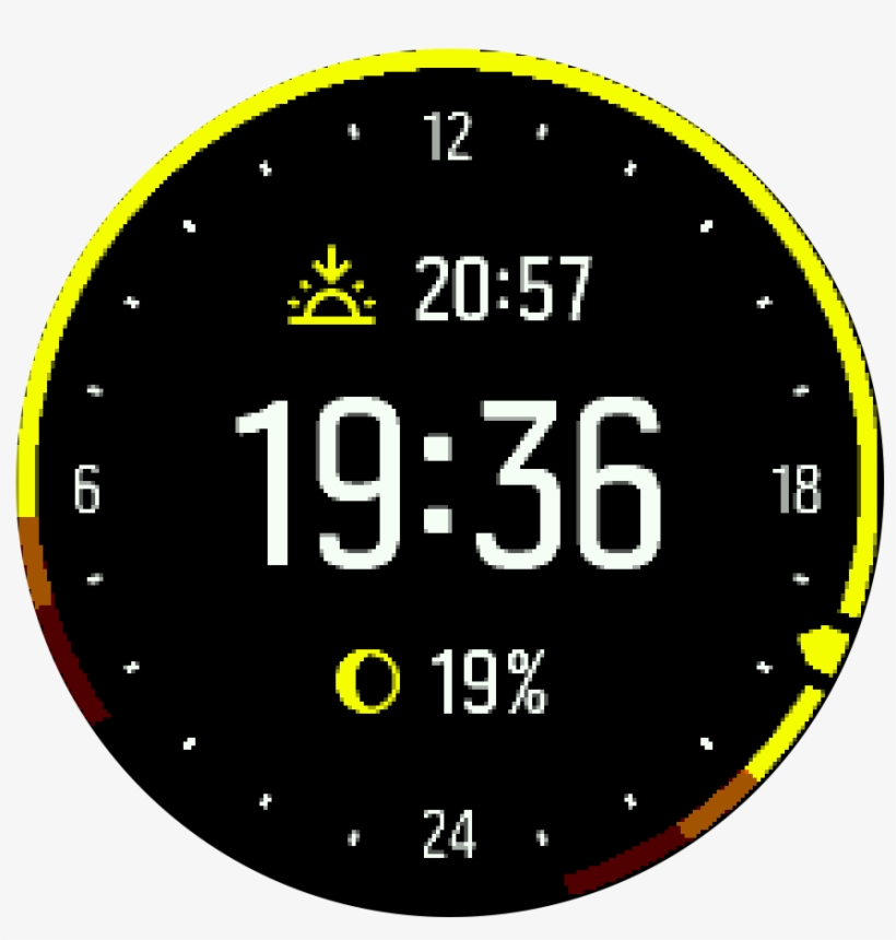 Moonphase Watchface Trainer - Suunto Traverse - Gps Watch - Graphite, transparent png download