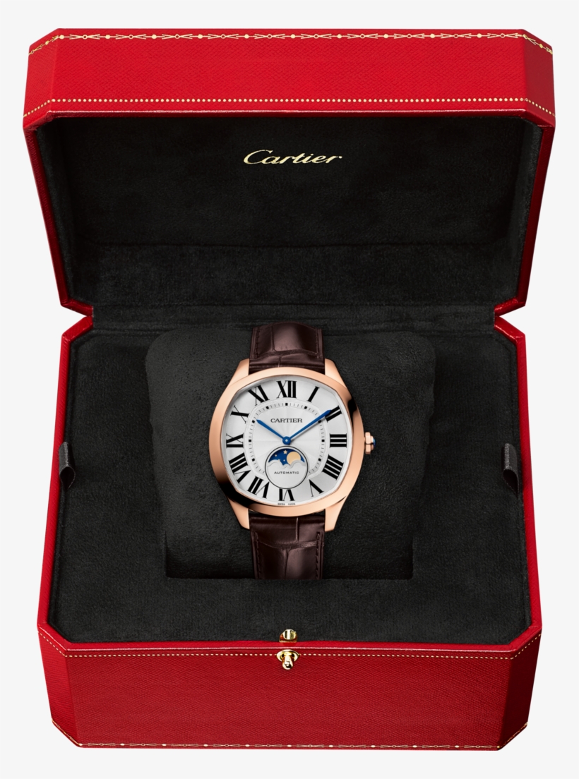 Drive De Cartier Moon Phases Watchpink Gold, - Cartier Drive De Cartier Wsnm0008, transparent png download