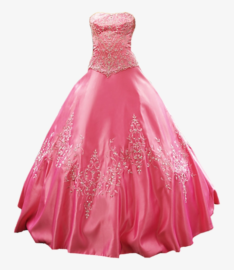 A Casual Pink Prom Or Weding Dress - Pink Dress Transparent Background, transparent png download