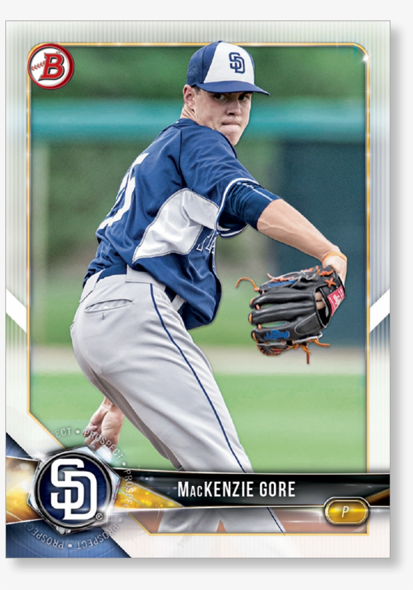 Mackenzie Gore 2018 Topps Bowman Baseball Paper Prospects - College Baseball, transparent png download