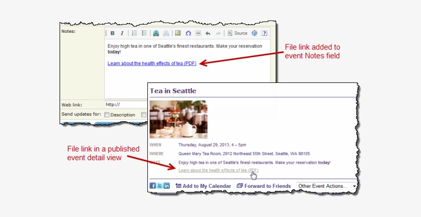 Attached File Link, Description Field And Published - Tower Of London Entry And Cream Tea, transparent png download