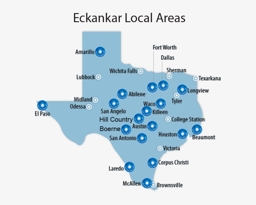 Eckankar Texas Map Star - Texas, transparent png download